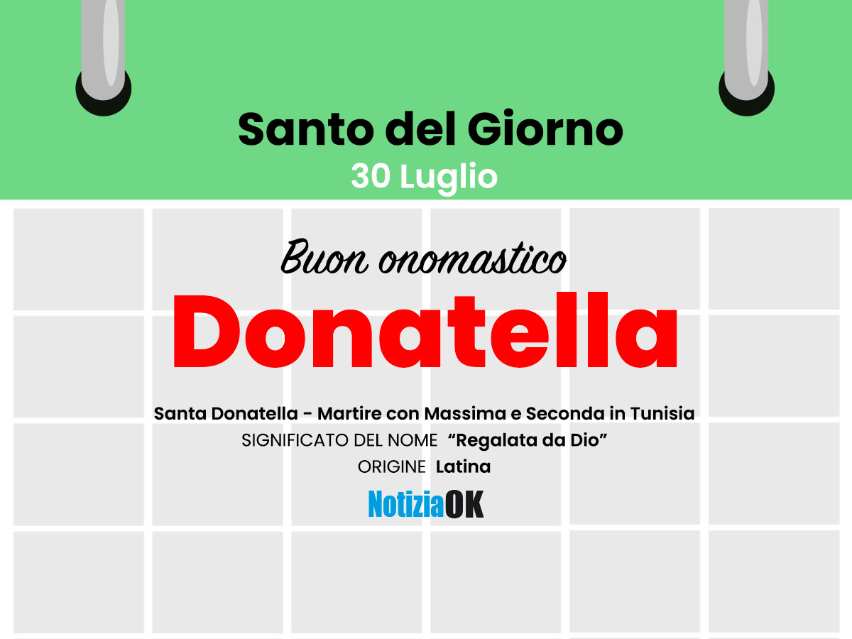 Onomastico: oggi è Santa Donatella - 