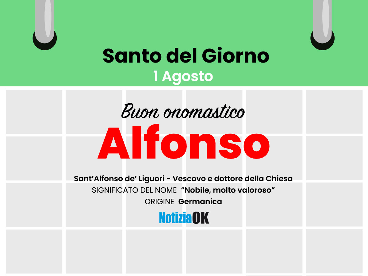 Onomastico: oggi è Sant'Alfonso - 