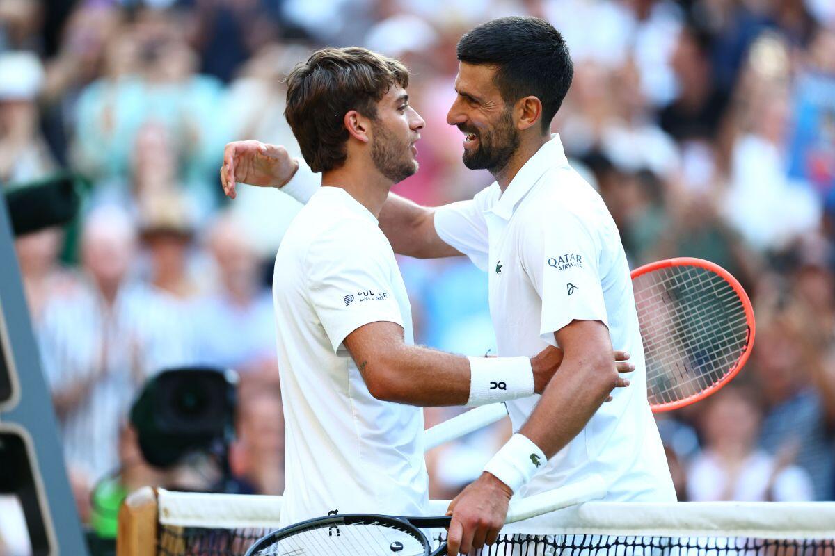 A Wimbledon Cobolli ko contro Djokovic, ora Nole sfida Sinner - 