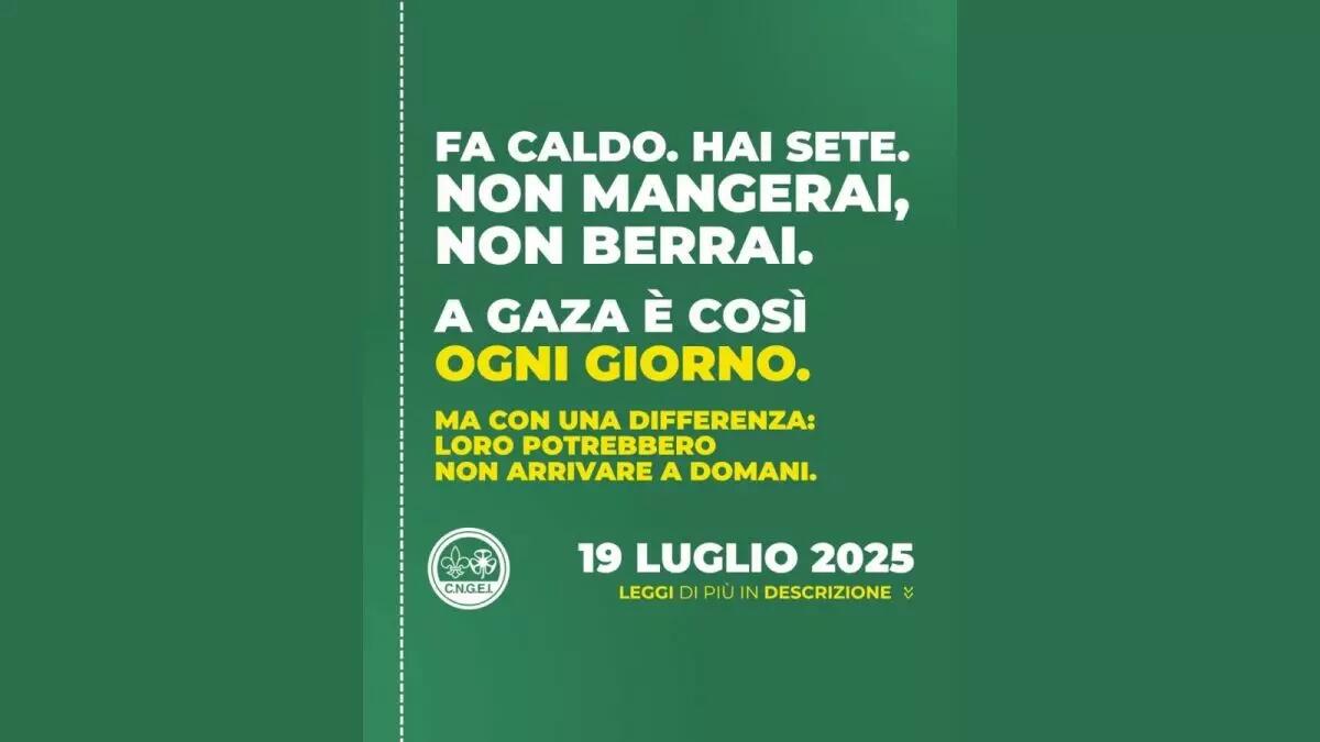 CNGEI, il 19 luglio gli scout digiunano per Gaza - 