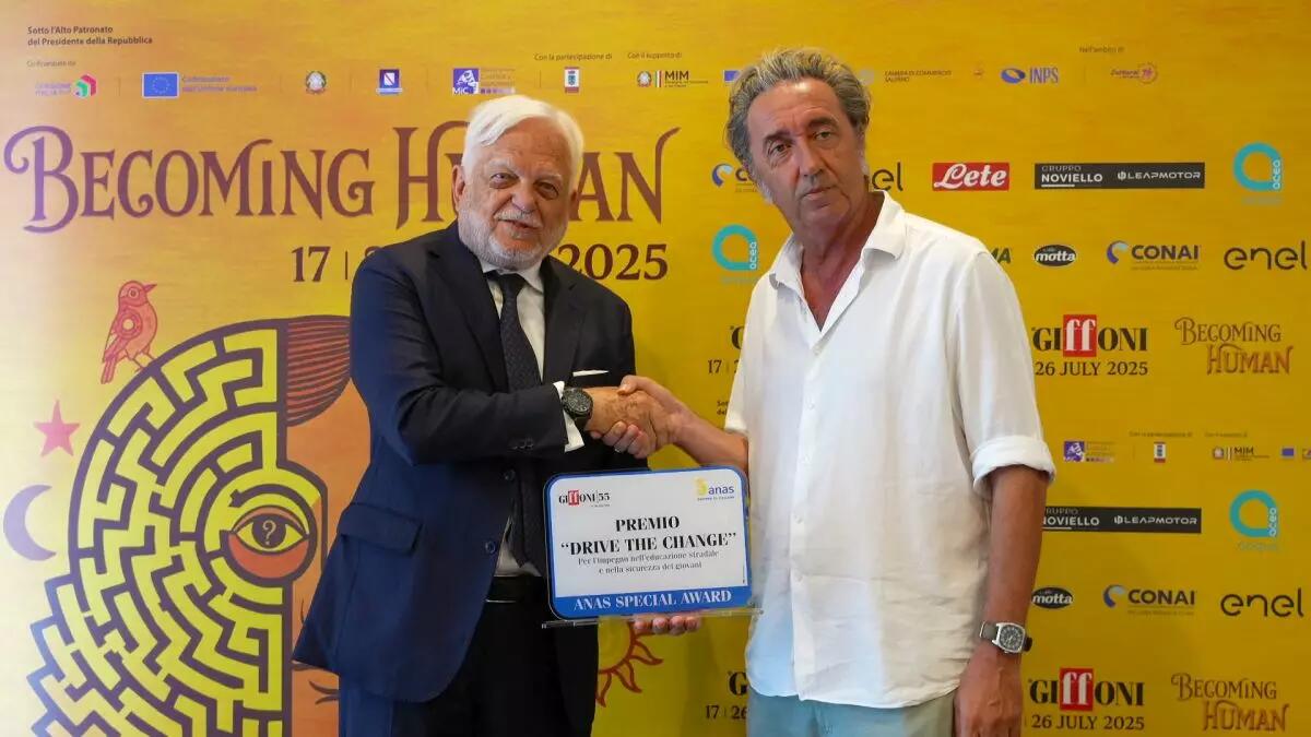 Giffoni Film Fest, Sorrentino consegna ad Anas premio “Drive the Change” - 
