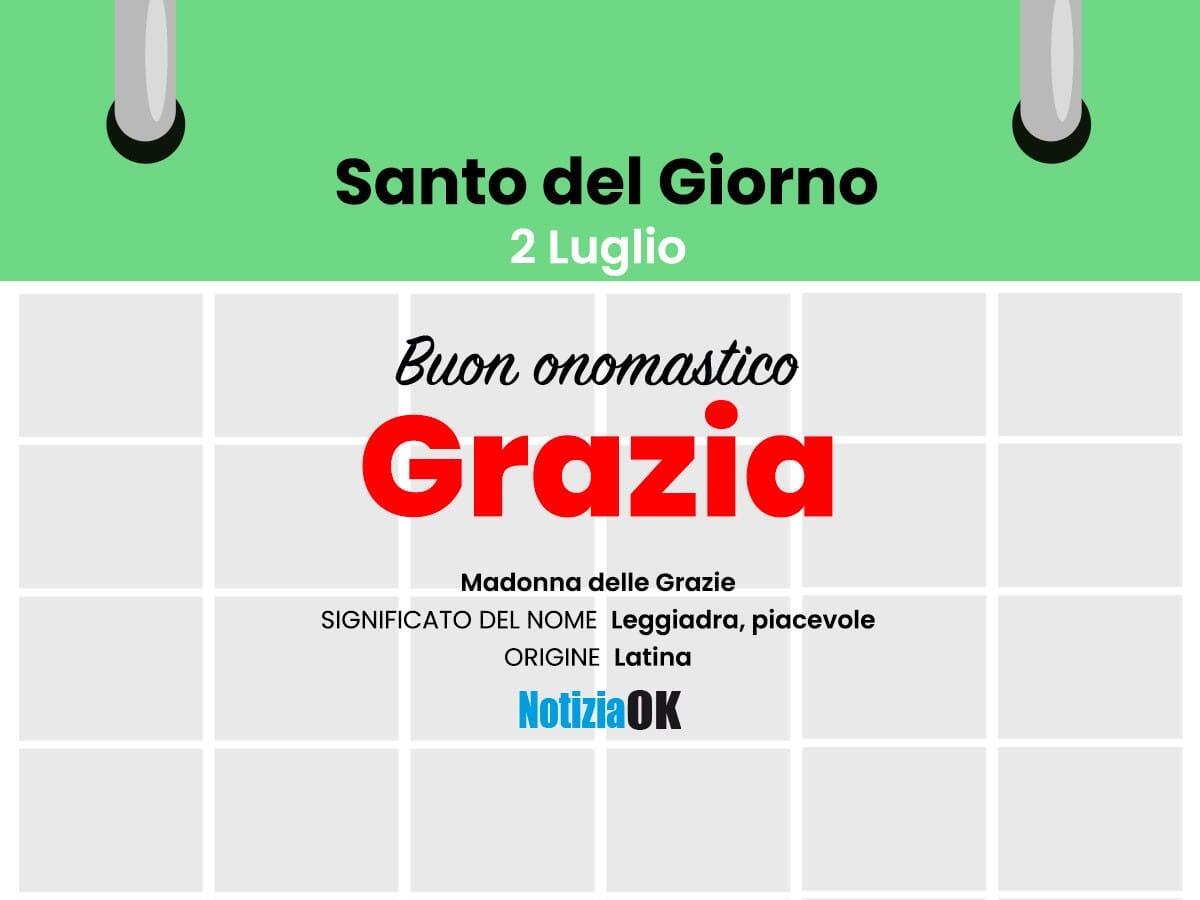 Onomastico: il Santo del giorno è Santa Grazia - 