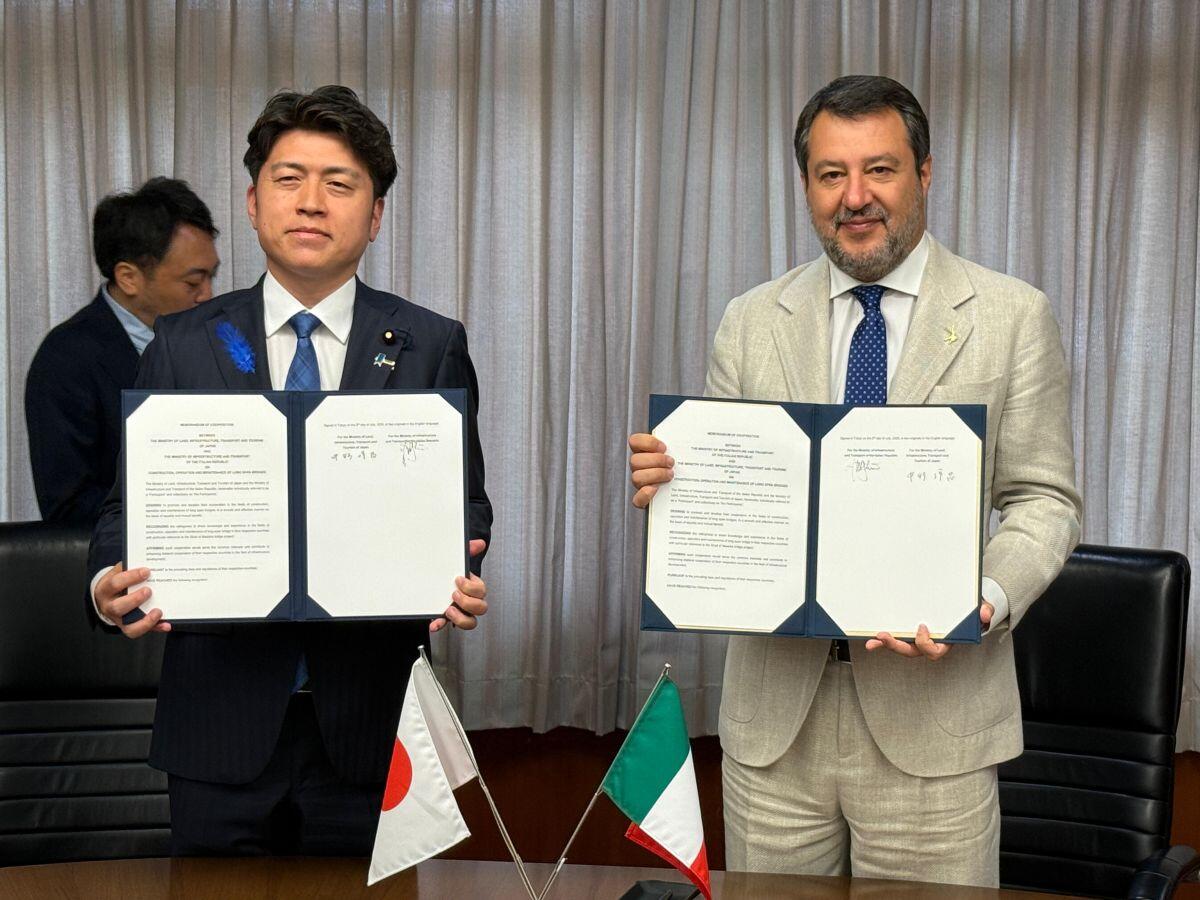 Salvini in Giappone firma accordo di cooperazione sui ponti - 