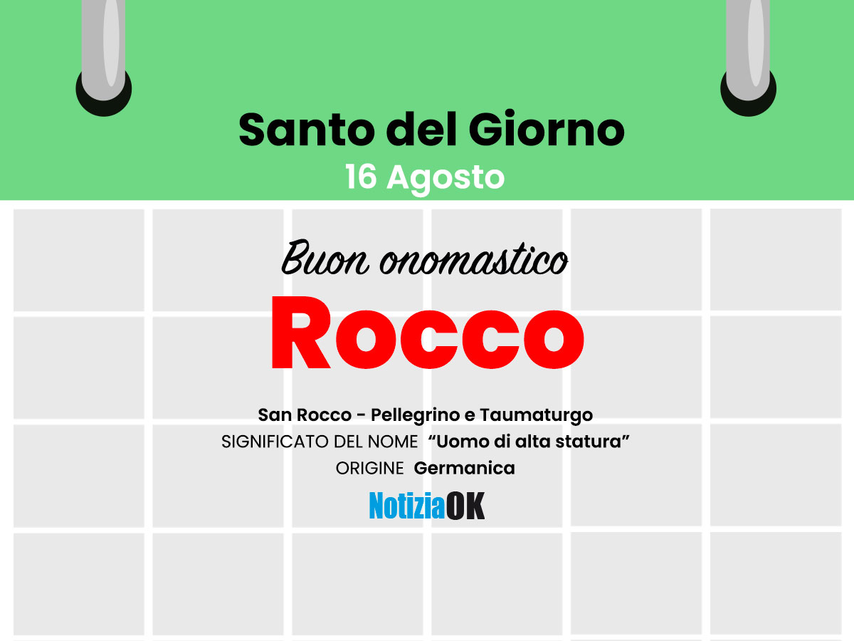 Onomastico: oggi è San Rocco - 