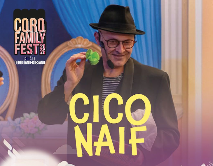 Corigliano-Rossano- Arriva “Cico Naif”: magia, mimo e poesia per il Co.Ro. Family Fest a Piragineti -