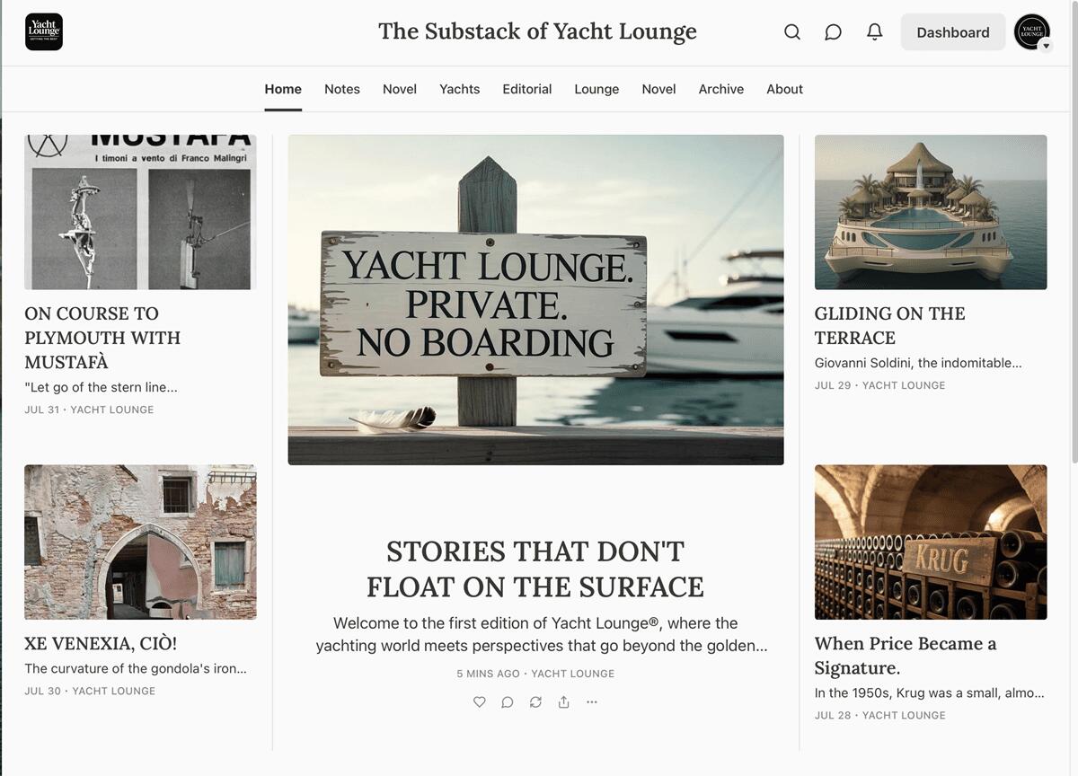 Nasce la newsletter Yacht Lounge, “Basta con il luxury porn” - 