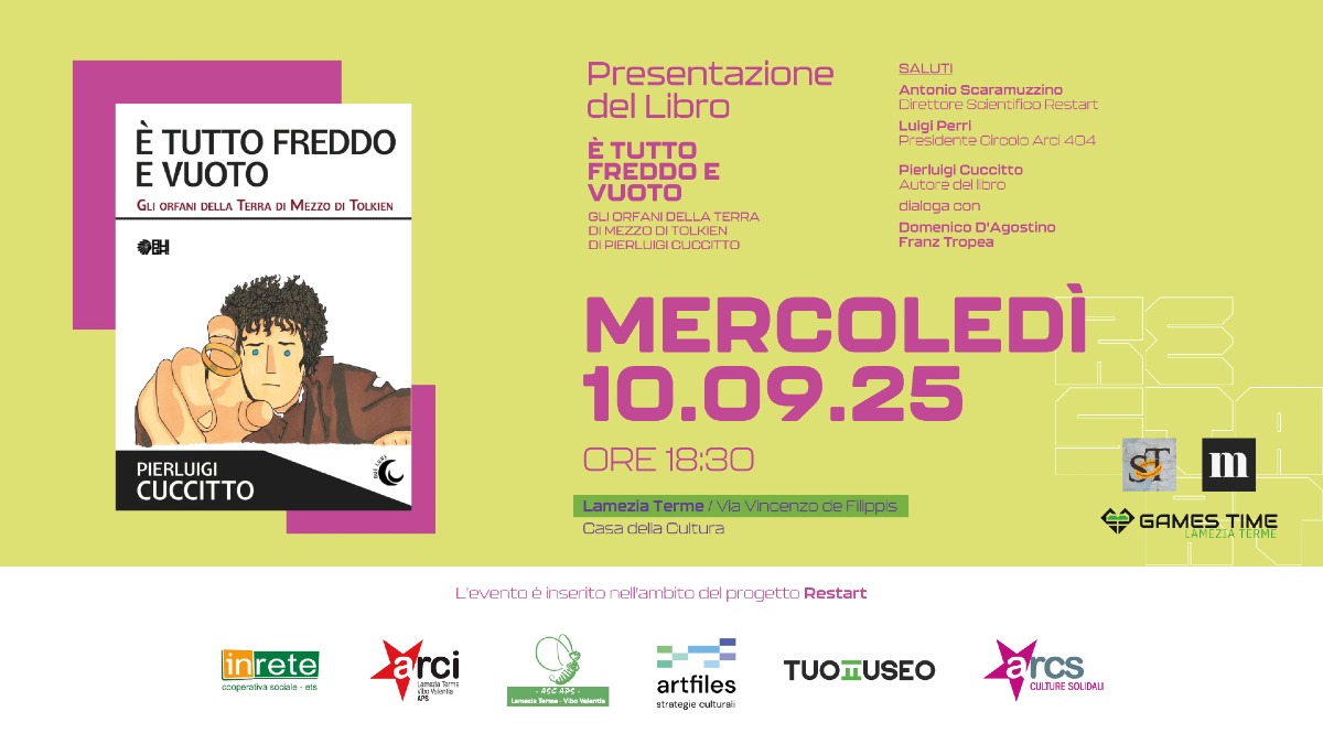 Tolkien e l’eco dell’orfanezza: Pierluigi Cuccitto presenta il suo saggio a Lamezia Terme -