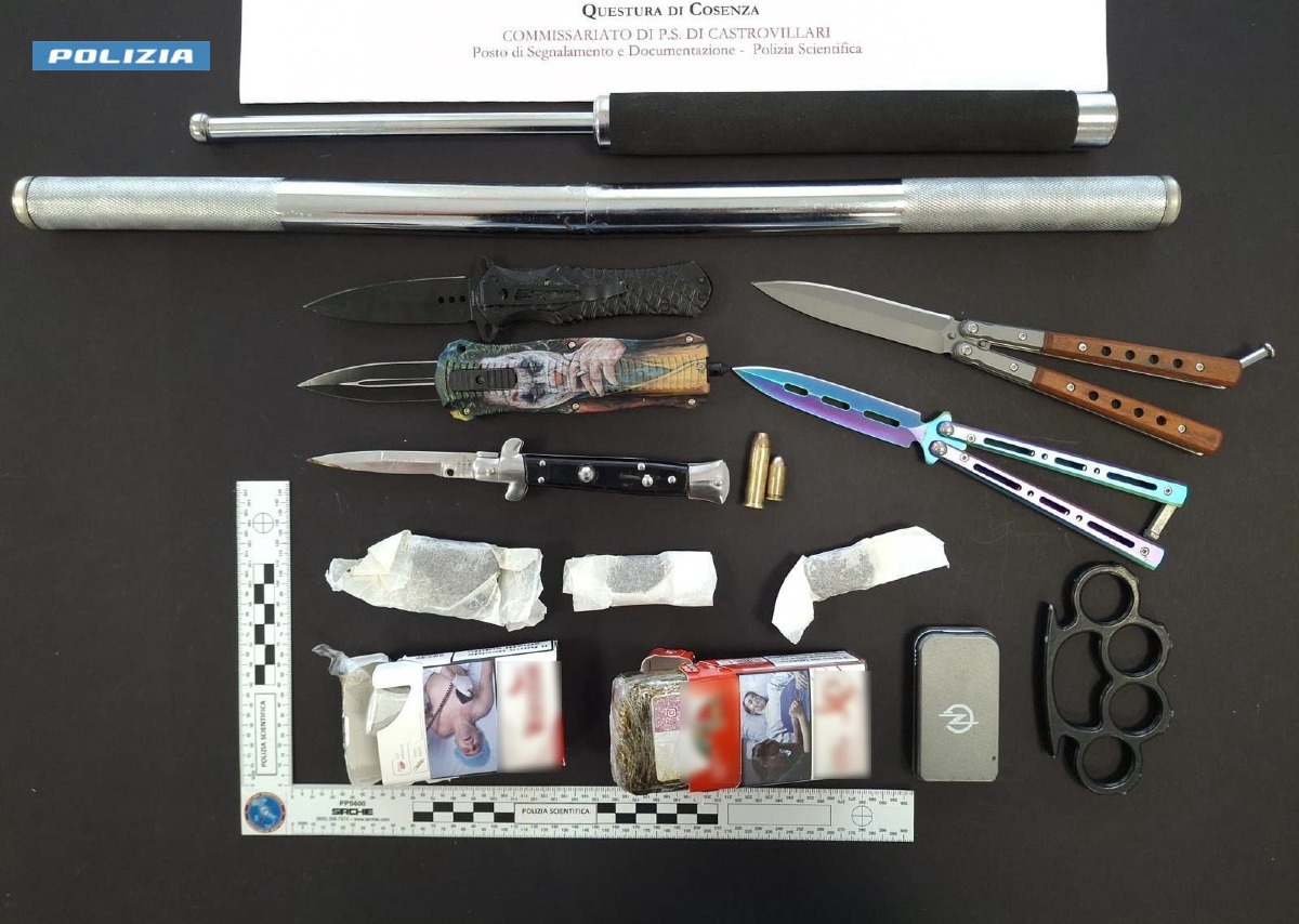 Blitz antidroga a Castrovillari, arrestato un uomo e sequestrati 485 grammi di hashish -