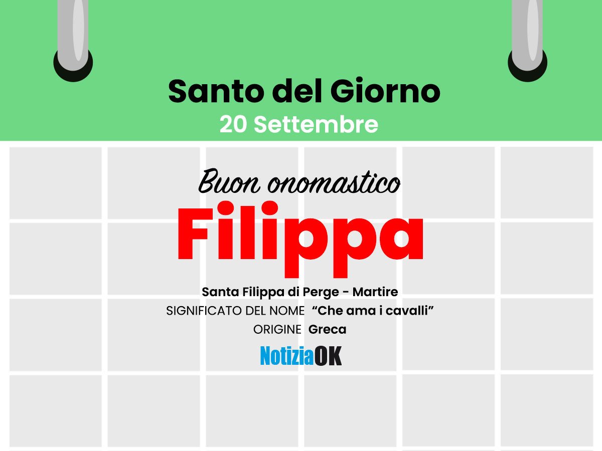 Onomastico: oggi è Santa Filippa -