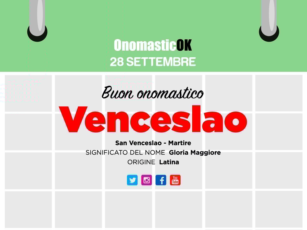 Onomastico: oggi è San Venceslao - 