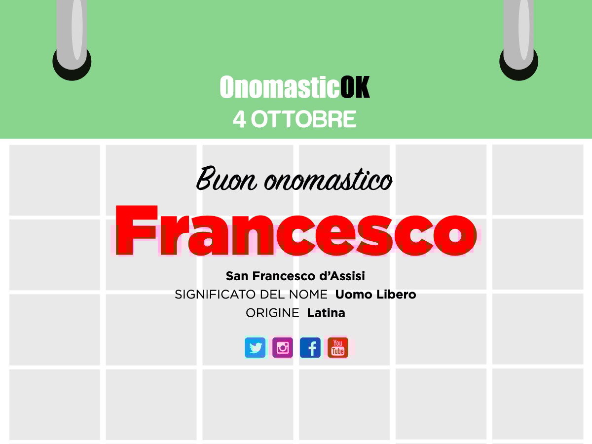 Onomastico: oggi è San Francesco d'Assisi - 