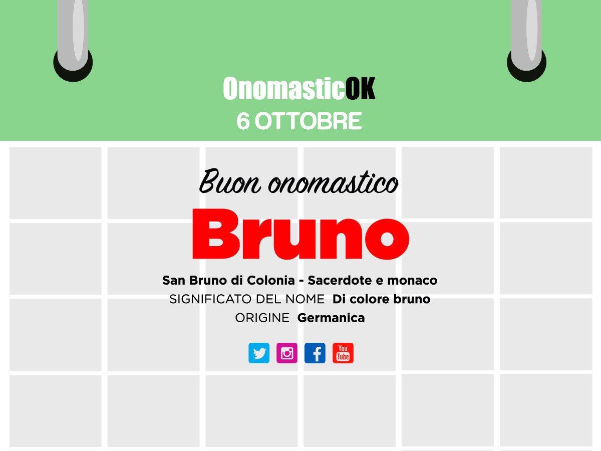 Onomastico: oggi è San Bruno - 