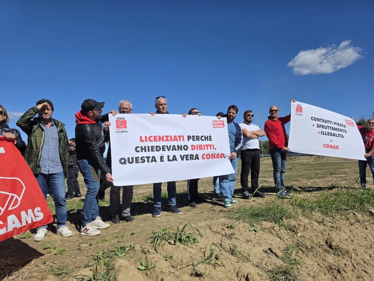 Sit-in dei sindacati a Montalto Uffugo: CGIL denuncia atteggiamento “vergognoso” dei vertici Conad - 