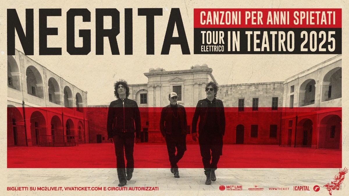 Negrita, il tour Canzoni per Anni Spietati fa tappa all’Auditorium Unical: tutto esaurito -