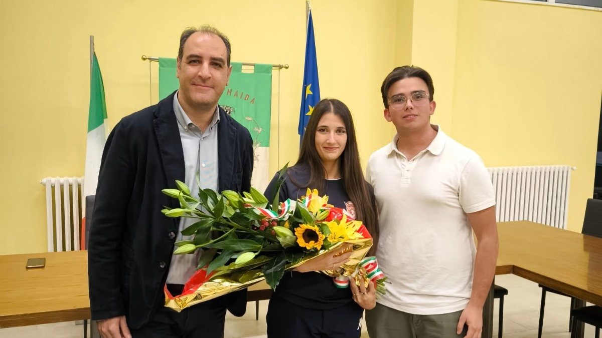 Maida - Cerimonia di riconoscimento per Elena Branca, Campionessa Europea -