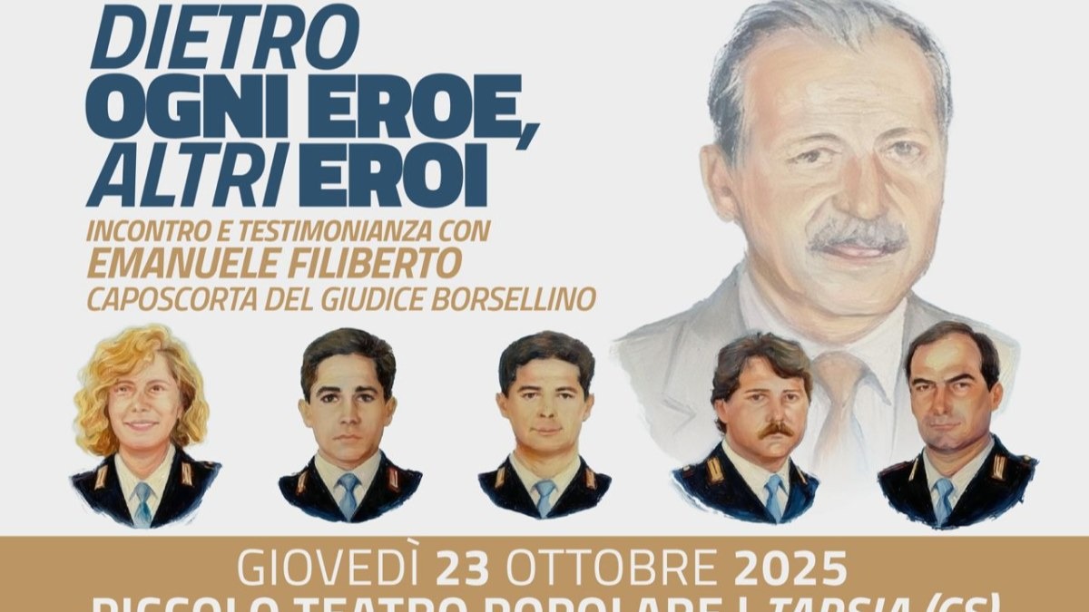 Tarsia celebra la memoria di Paolo Borsellino con Emanuele Filiberto -