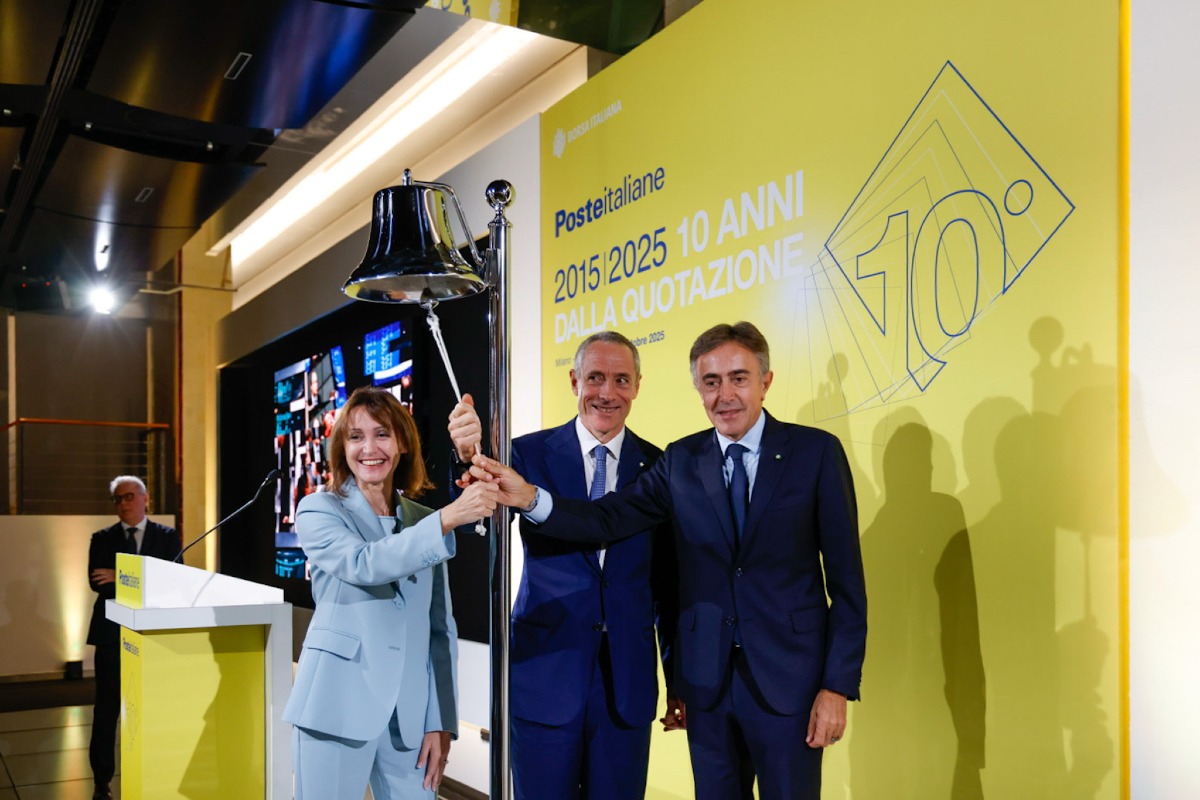 Poste Italiane celebra a Piazza Affari il decimo anniversario della quotazione in borsa -