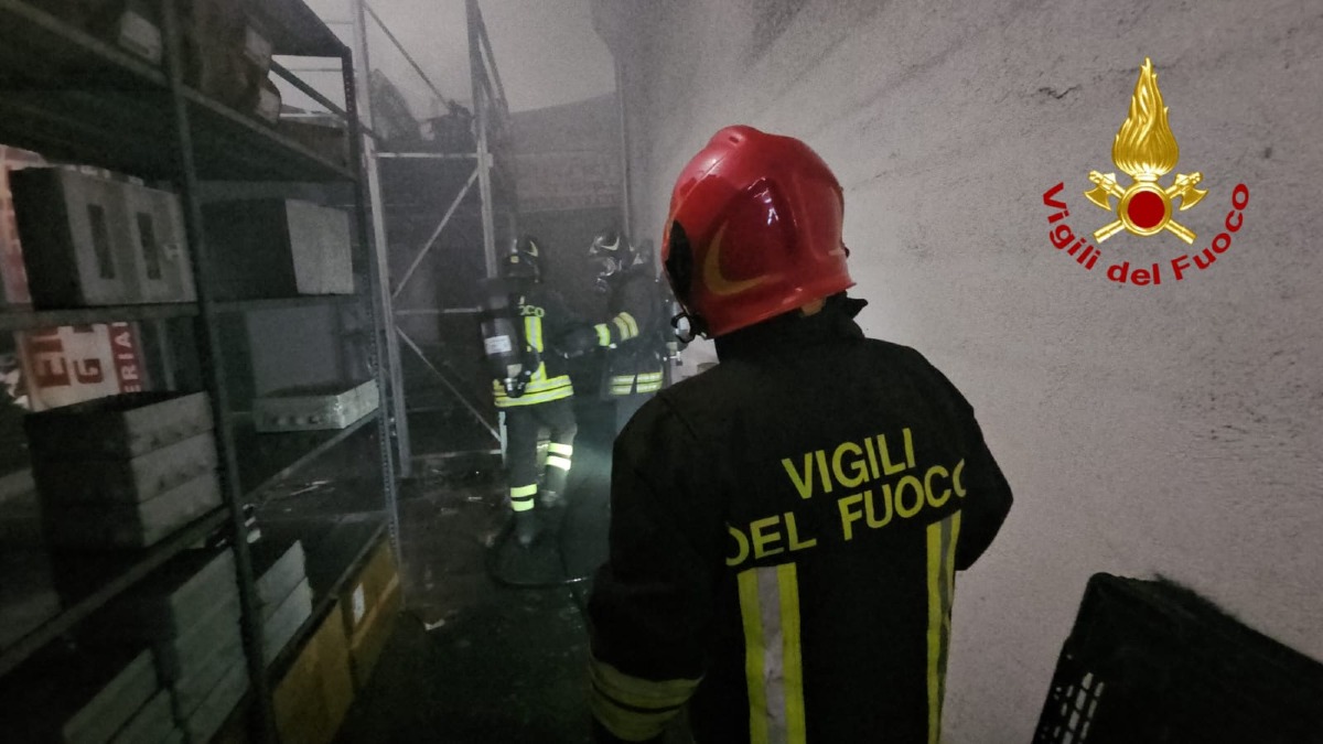 (VIDEO) Paura a Crotone: incendio in un capannone di materiale elettrico sulla SS106 -  