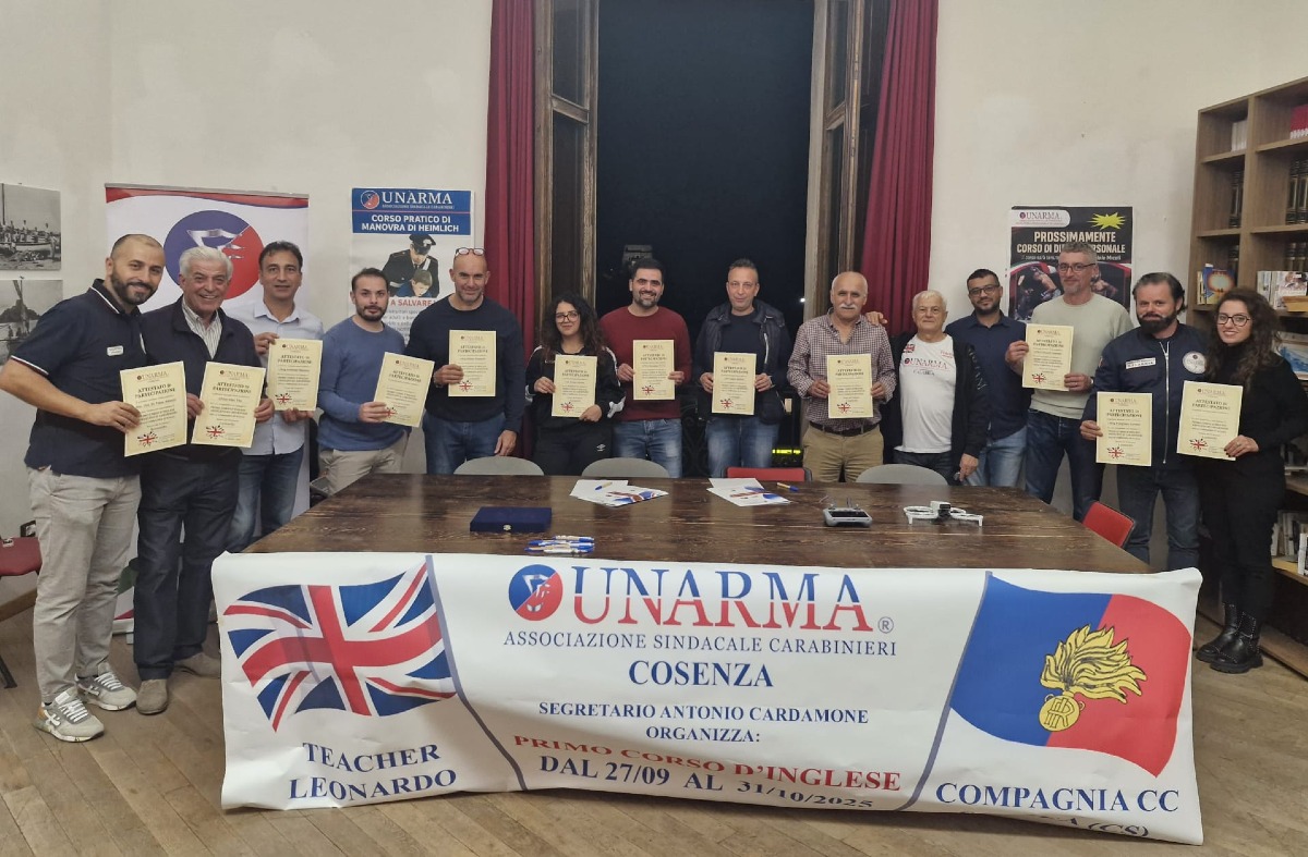 Cosenza, Unarma promuove un corso gratuito di lingua inglese rivolto ai propri iscritti appartenenti - 