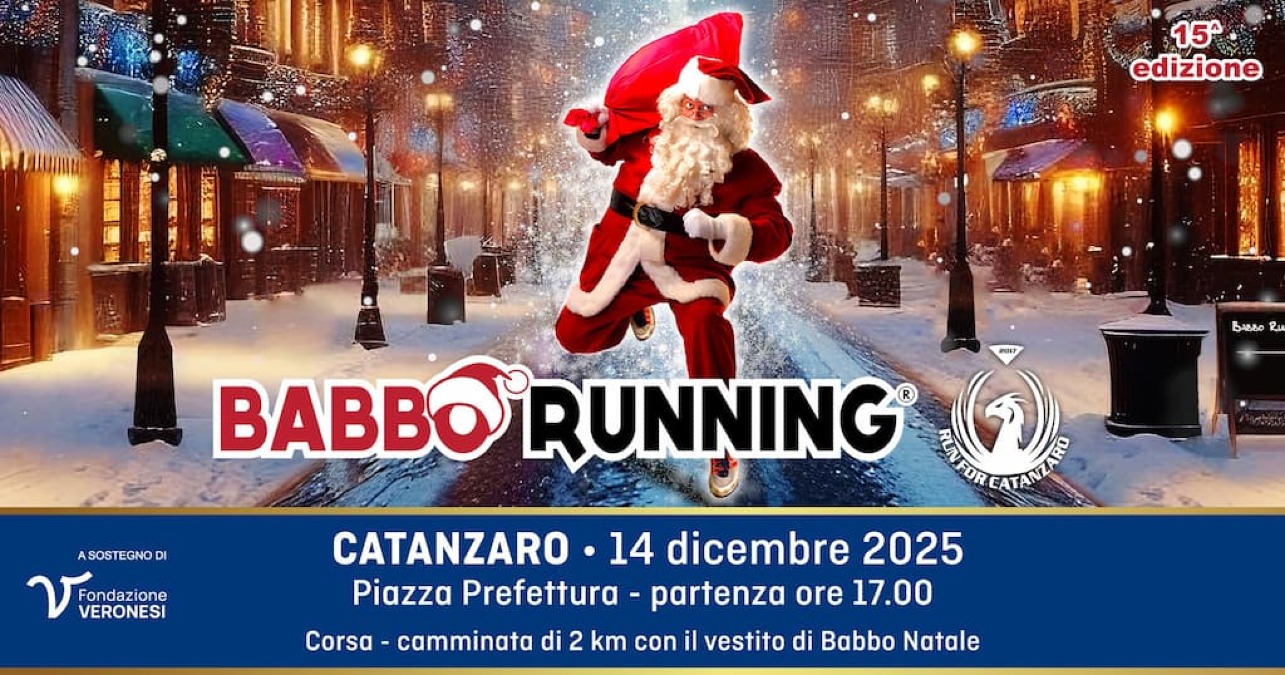 Babbo Running a Catanzaro per la ricerca sui tumori pediatrici - 