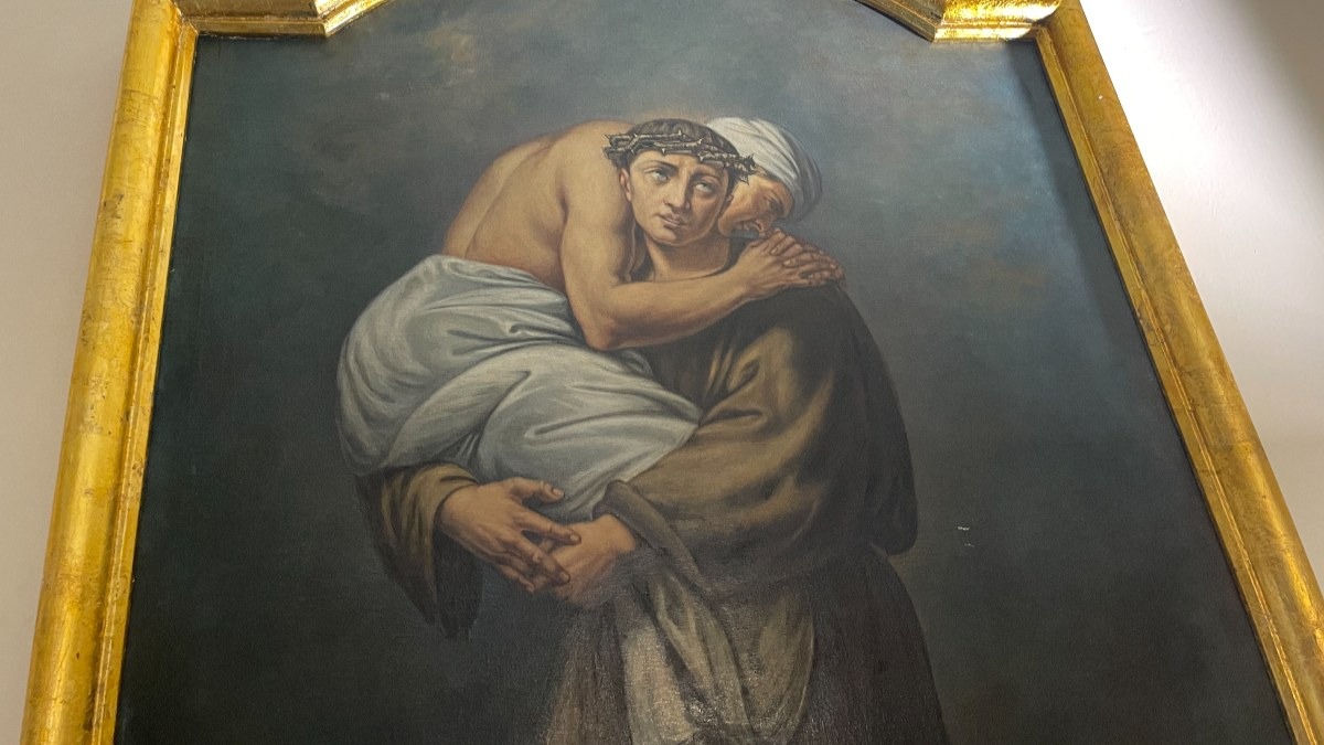 Crotone - Nell’ospedale, il quadro del santo con la corona di spine che dà il nome alla struttura - 