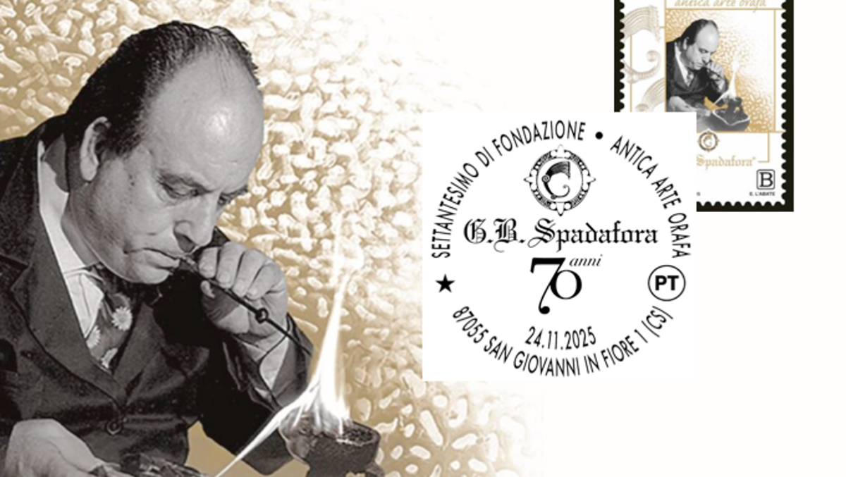 Un annullo filatelico per celebrare i 70° anni dell'arte orafa di "G. B. Spadafora" - 