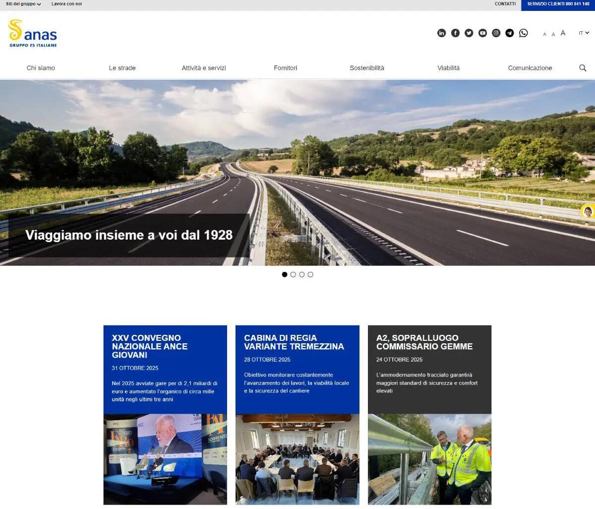 Online il nuovo sito dell’Anas, Gemme “Passo concreto nelle strategie di innovazione” - 