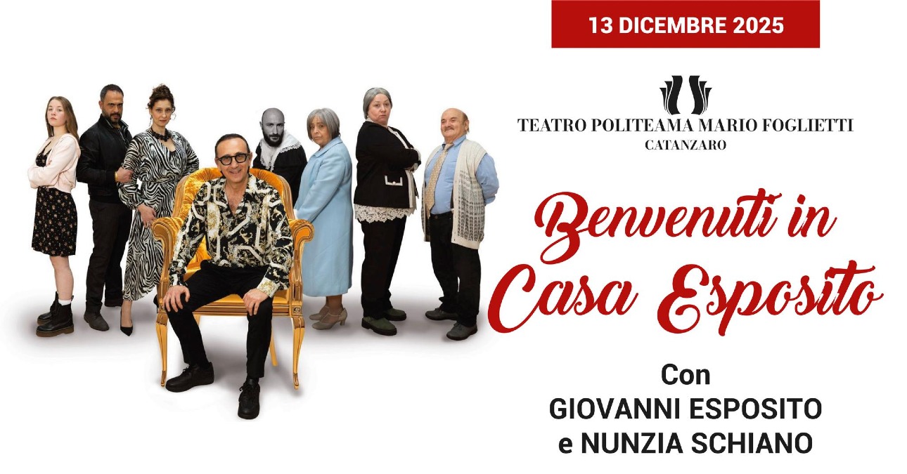 Catanzaro, al Politeama arriva la comicità di “Benvenuti in casa Esposito” - 