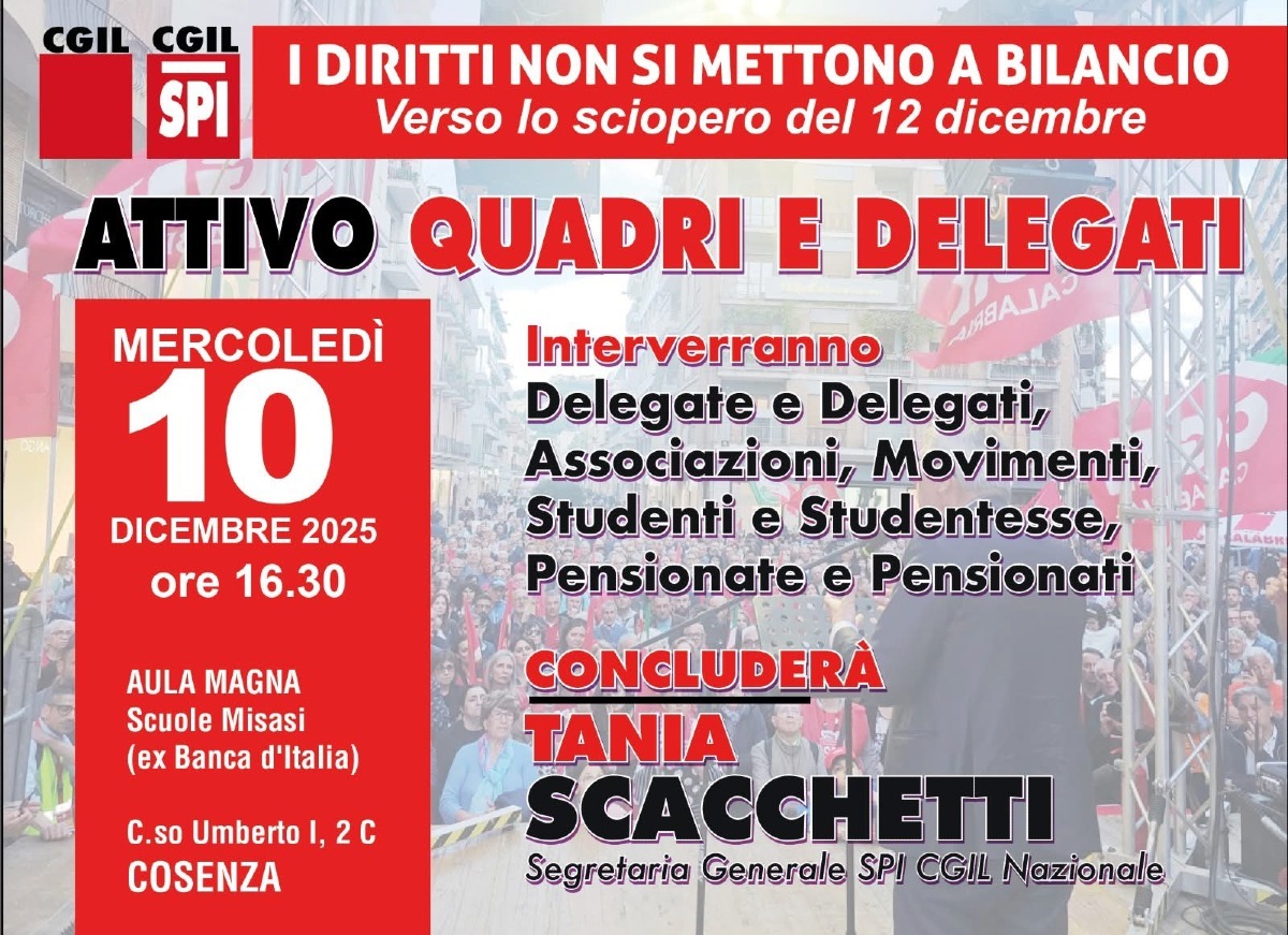 Cgil Cosenza: incontro con la Segretaria Nazionale Spi Tania Scacchetti - 