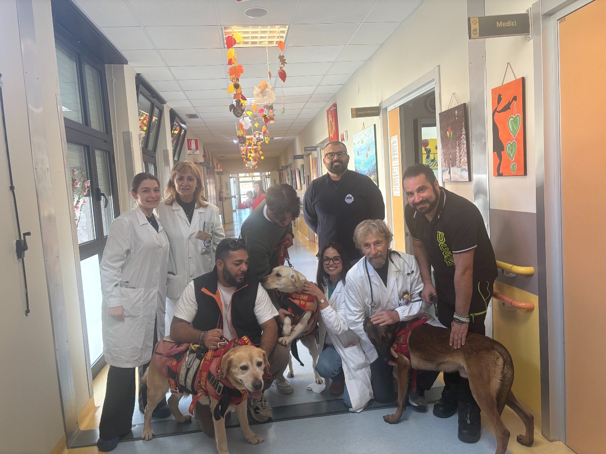 Il Nucleo Cinofili dell’UCSN in visita ai reparti dell'’Ospedale “Pugliese” di Catanzaro - 