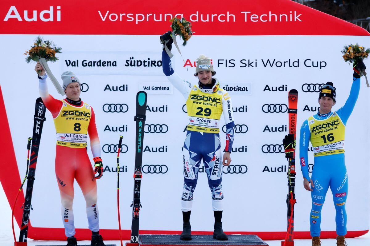 Nel SuperG della Val Gardena vince Zabystran, podio e lacrime per Franzoni - 