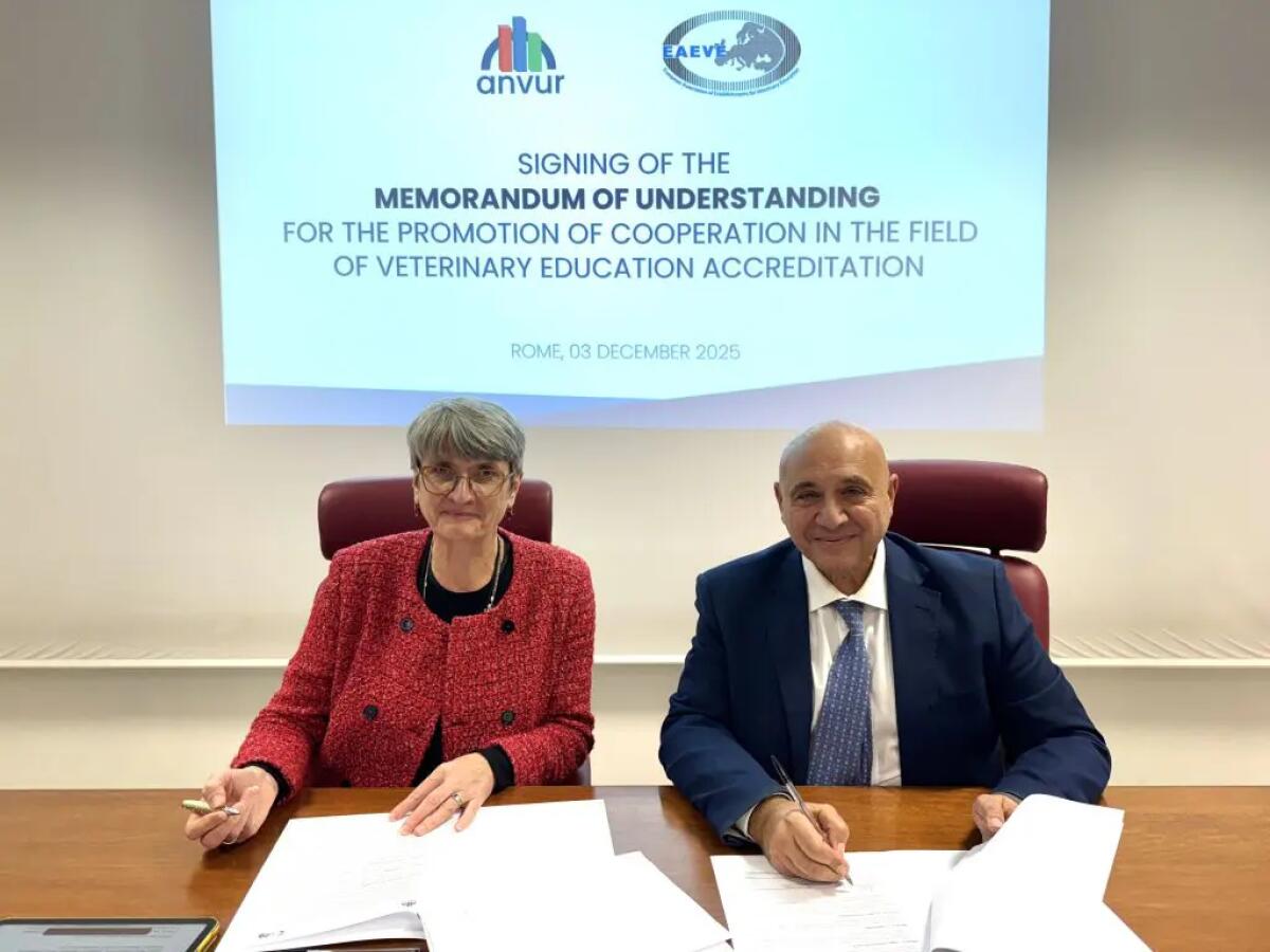 ANVUR-EAEVE: un’intesa per la valutazione della qualità in Medicina Veterinaria - 