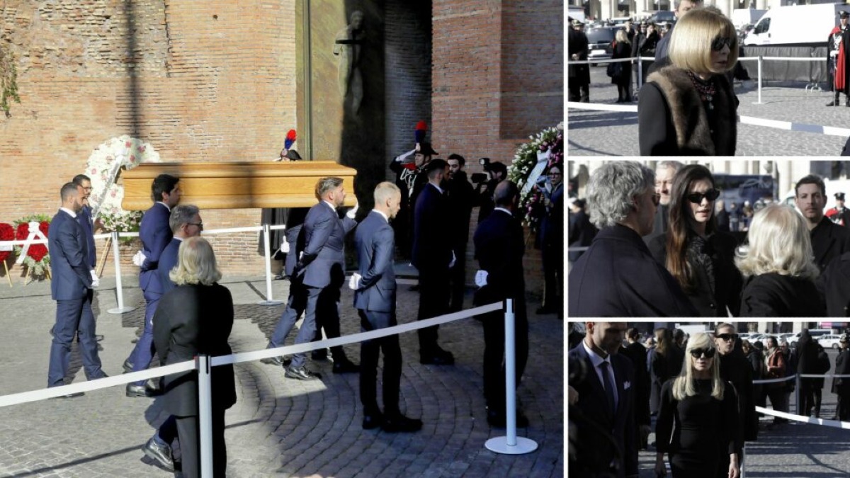 A Roma i funerali di Valentino tra i fiori bianchi e le note di Mozart - Fonte foto: Dire.it