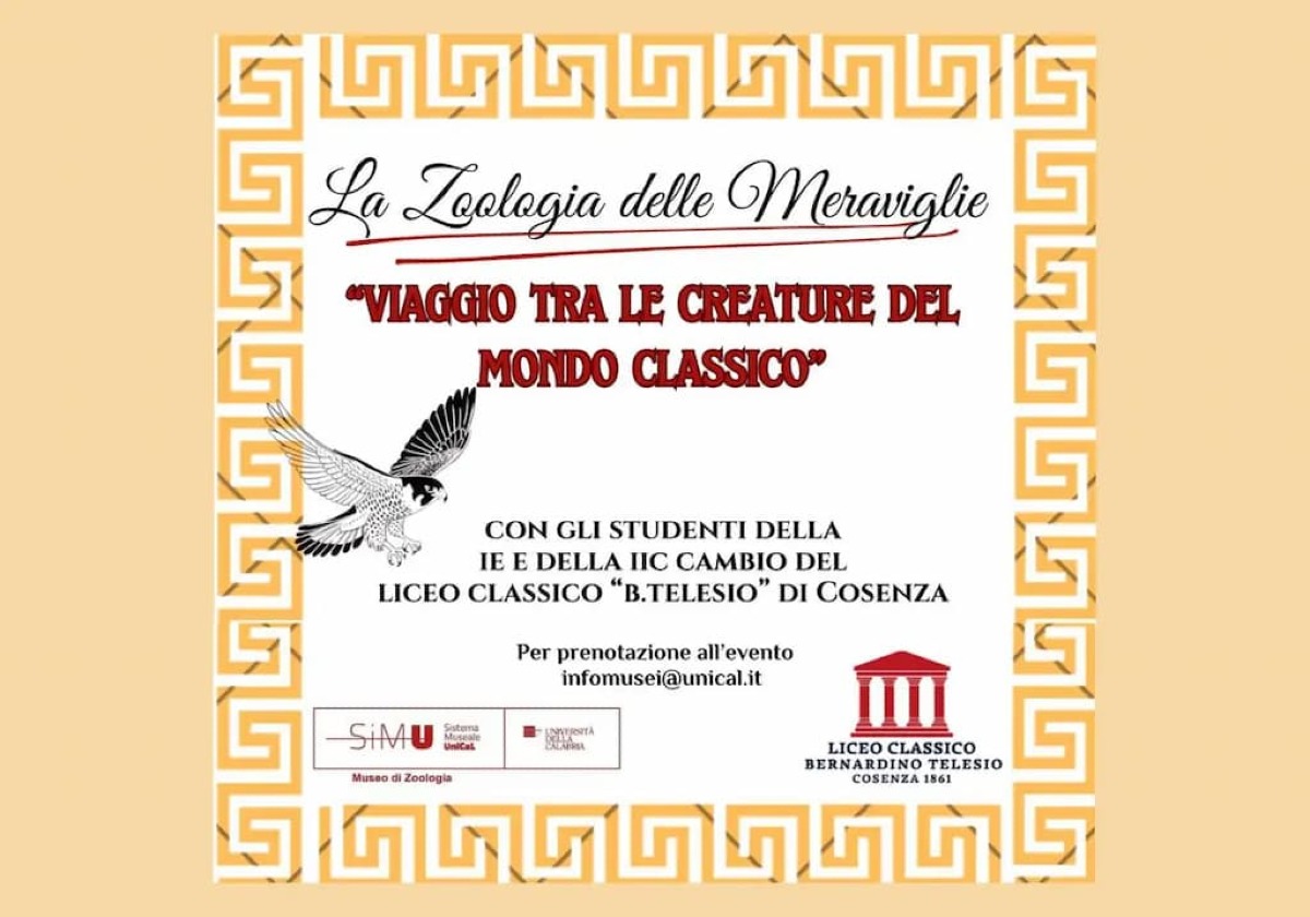 Rende, “La Zoologia delle Meraviglie” unisce mito e scienza al Museo di Zoologia - 