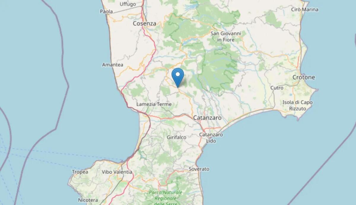 Terremoto nel Catanzarese, scossa di magnitudo 3.8 - 