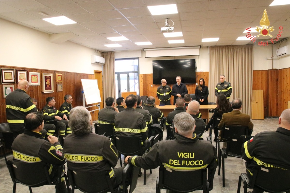 Catanzaro - Fiorita e Iemma al Comando dei Vigili del Fuoco: grazie dopo il ciclone Henry - 