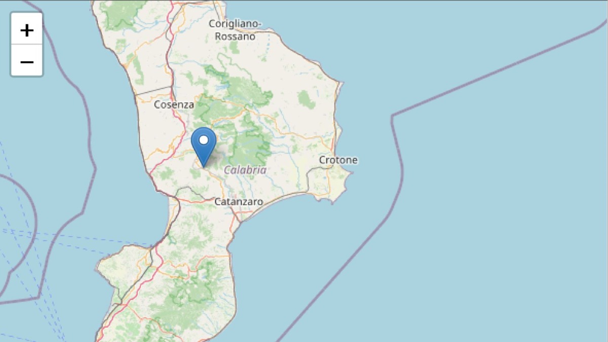 Scossa di terremoto in Calabria, magnitudo 3.6 - 
