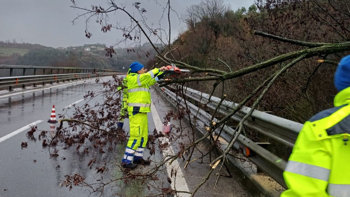 Maltempo, traffico rallentato sull’A2 tra Cosenza Sud e Rogliano - 