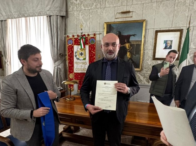 Provincia di Cosenza, il neo presidente Faragalli: "Sarò il Presidente di tutti i territori"