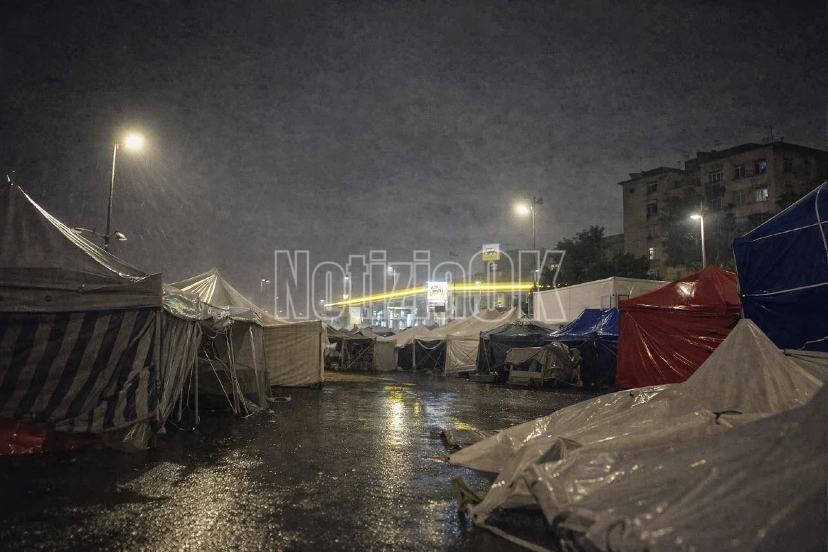 Tempesta su Cosenza, fiera di San Giuseppe devastata dal maltempo - Foto Redazione