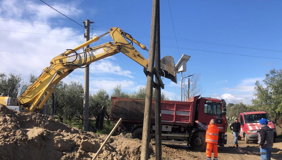 Botricello - Lavori per la sicurezza di contrada Santa Maria - Foto: Ufficio stampa Comune di Botricello