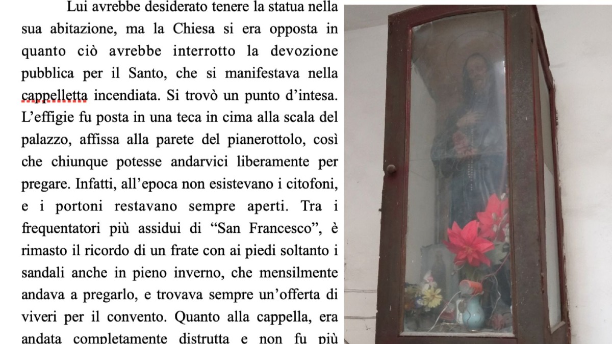 Crotone, la statua di San Francesco di Paola  sopravvissuta a guerra e fuoco raccontata da Torchia - 