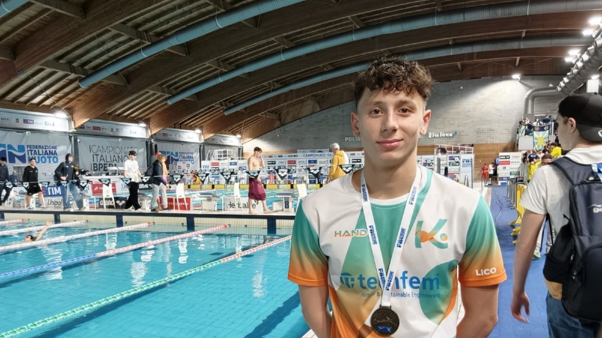 Criteria 2026, Daniel Lico sorprende tutti: bronzo nei 200 stile libero - Foto Uff. Stampa Kairos Nuoto Lamezia