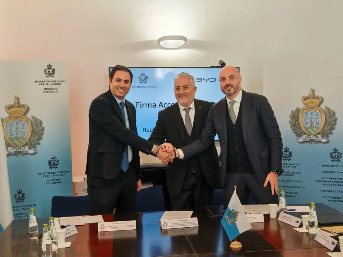BYD e San Marino, al via test su tecnologie energetiche integrate - 