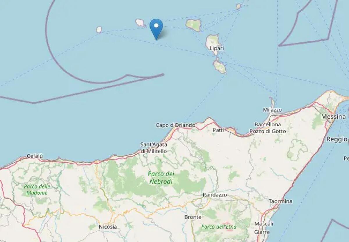 Scosse di terremoto al largo isole Eolie, la più forte di magnitudo 3.7 - 