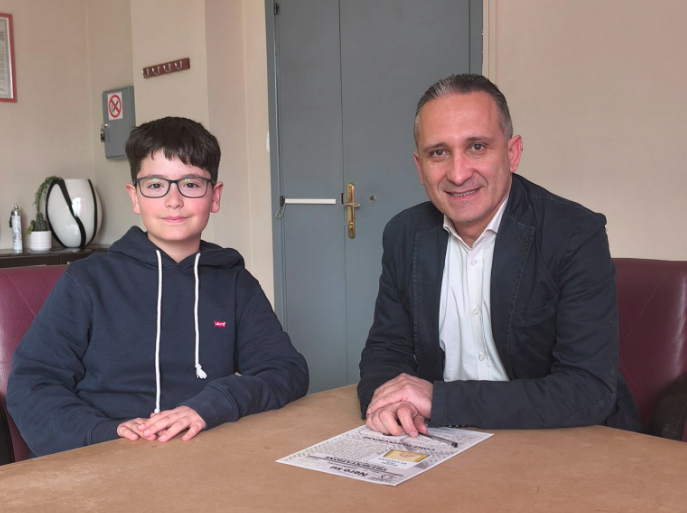 Botricello, incontro tra il sindaco Puccio e il sindaco dei ragazzi Aiello - Foto: Uff. Stampa Comune di Botricello