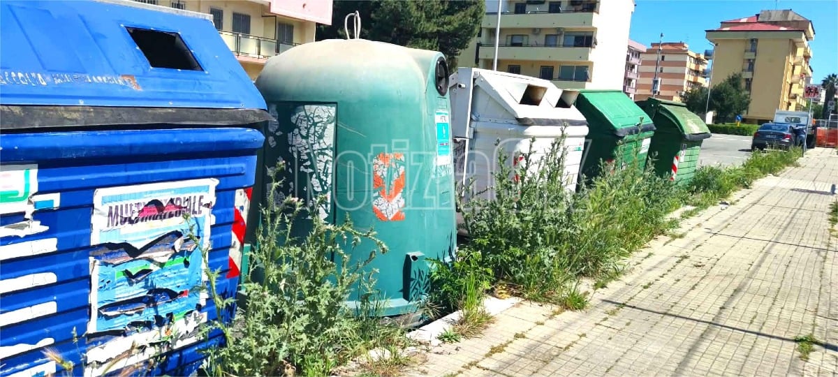 Nei Quartieri di Crotone - Erba alta, rifiuti e degrado in via Luigi Pirandello - Foto: Redazione