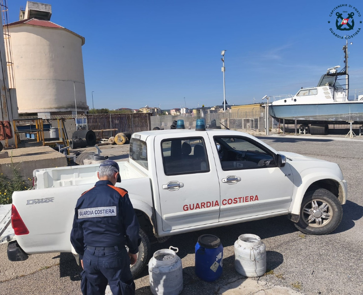 Crotone - Sequestrati 150 kg di novellame e una rete da pesca illegale - Foto: Ufficio stampa Capitaneria di Porto di Crotone