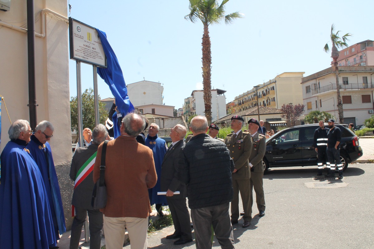 Crotone, inaugurata la via dedicata al sottotenente Giorgio Meo - Foto: Uff. Stampa A.N.I.O.C.