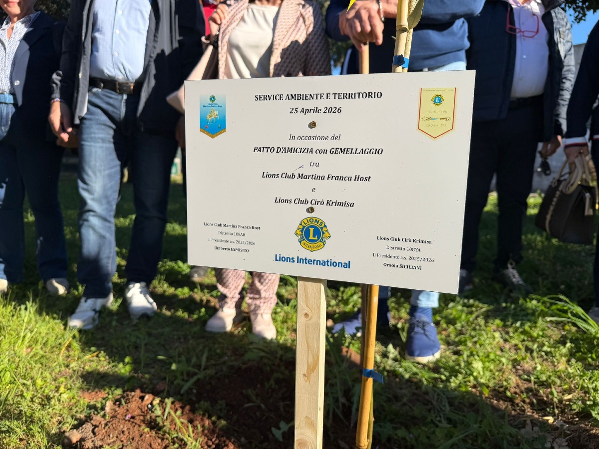 Tra Ionio e Valle d’Itria nasce un ponte di amicizia Lions tra Cirò Krimisa e Martina Franca - Foto: Uff. Stampa Lions Club Cirò Krimisa